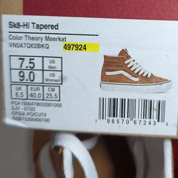 Vans Sk8-Hi Tapared Color Theory Meerkat - Picture 8 of 9